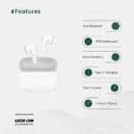 Green Lion Santorini 2 ENC Dual Mic Earbuds - White - Image 2