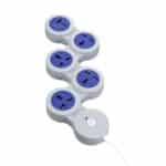 Porodo Multi Socket Strip 2500W - Grey - Image 2