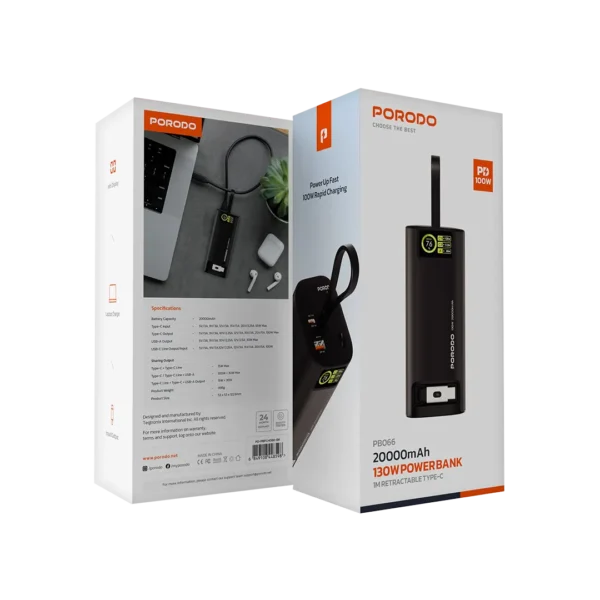 Porodo Laptop Power Bank 20000 mAh
