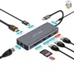 Porodo 9-in-1 4K HDMI With Ethernet USB Hub Type-C