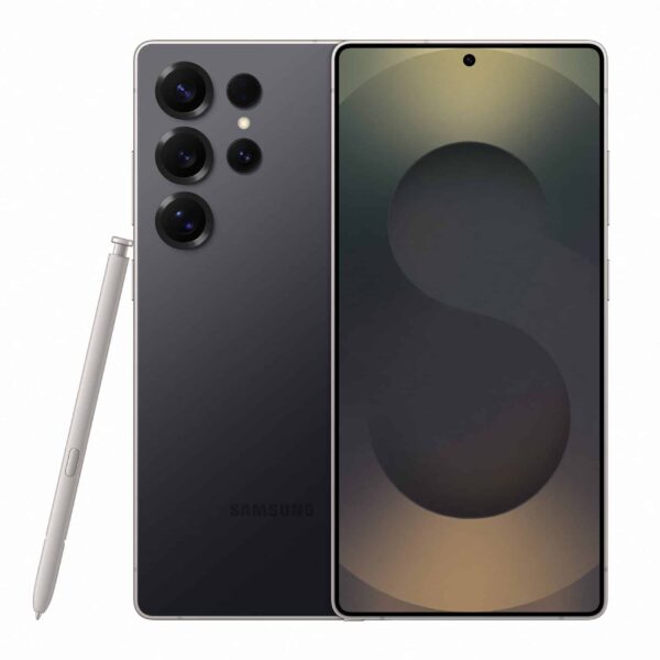 Samsung Galaxy S25 Ultra front and back with quad camera